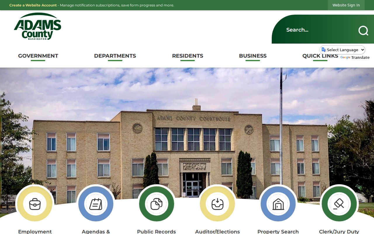 Adams County criminal history county government record access