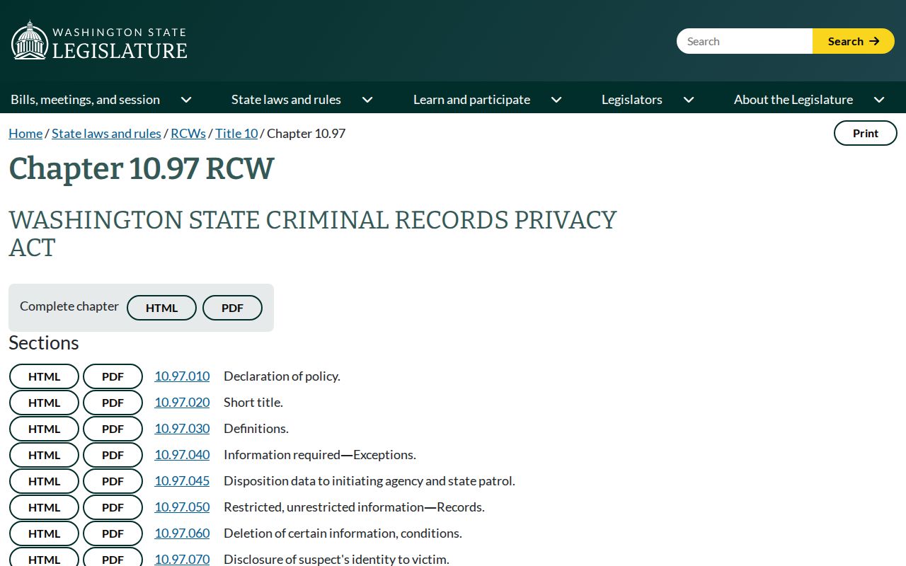 Lind criminal history limits in the Washington Criminal Records Privacy Act