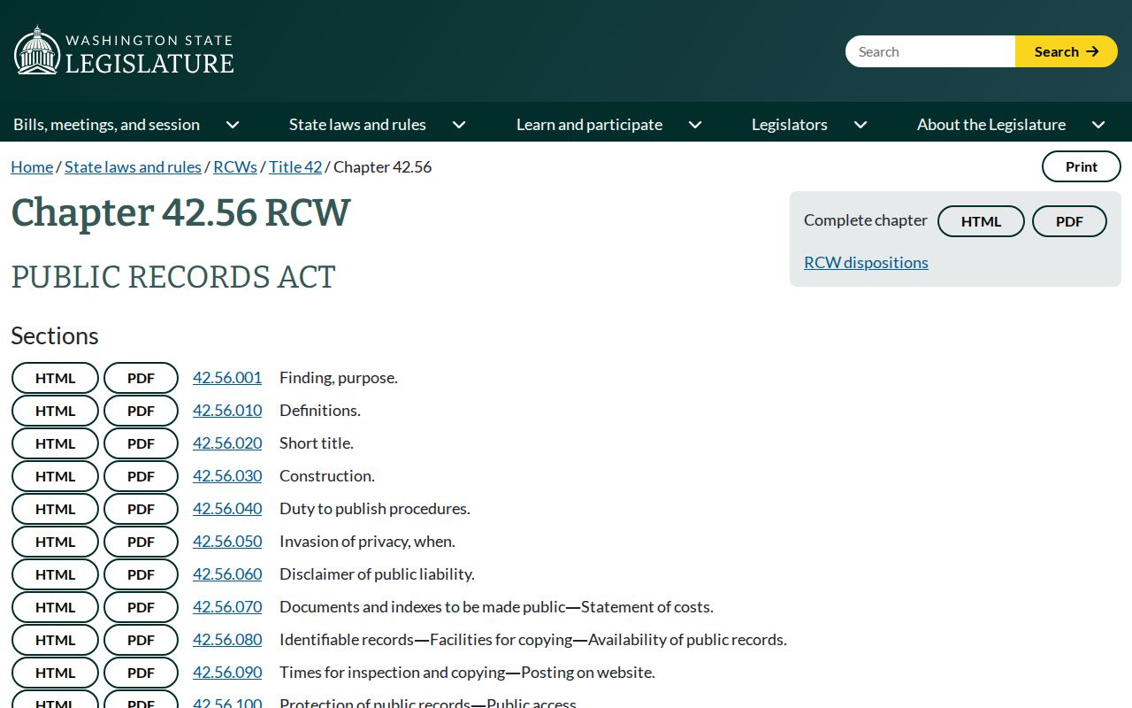 Lind criminal records access under the Washington Public Records Act