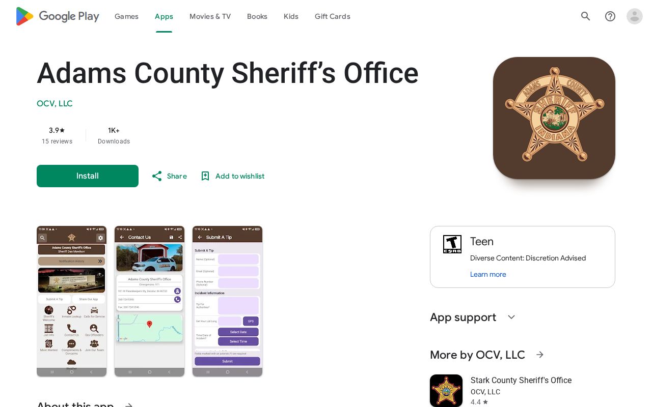 Othello arrest records access through the Adams County Sheriff mobile app