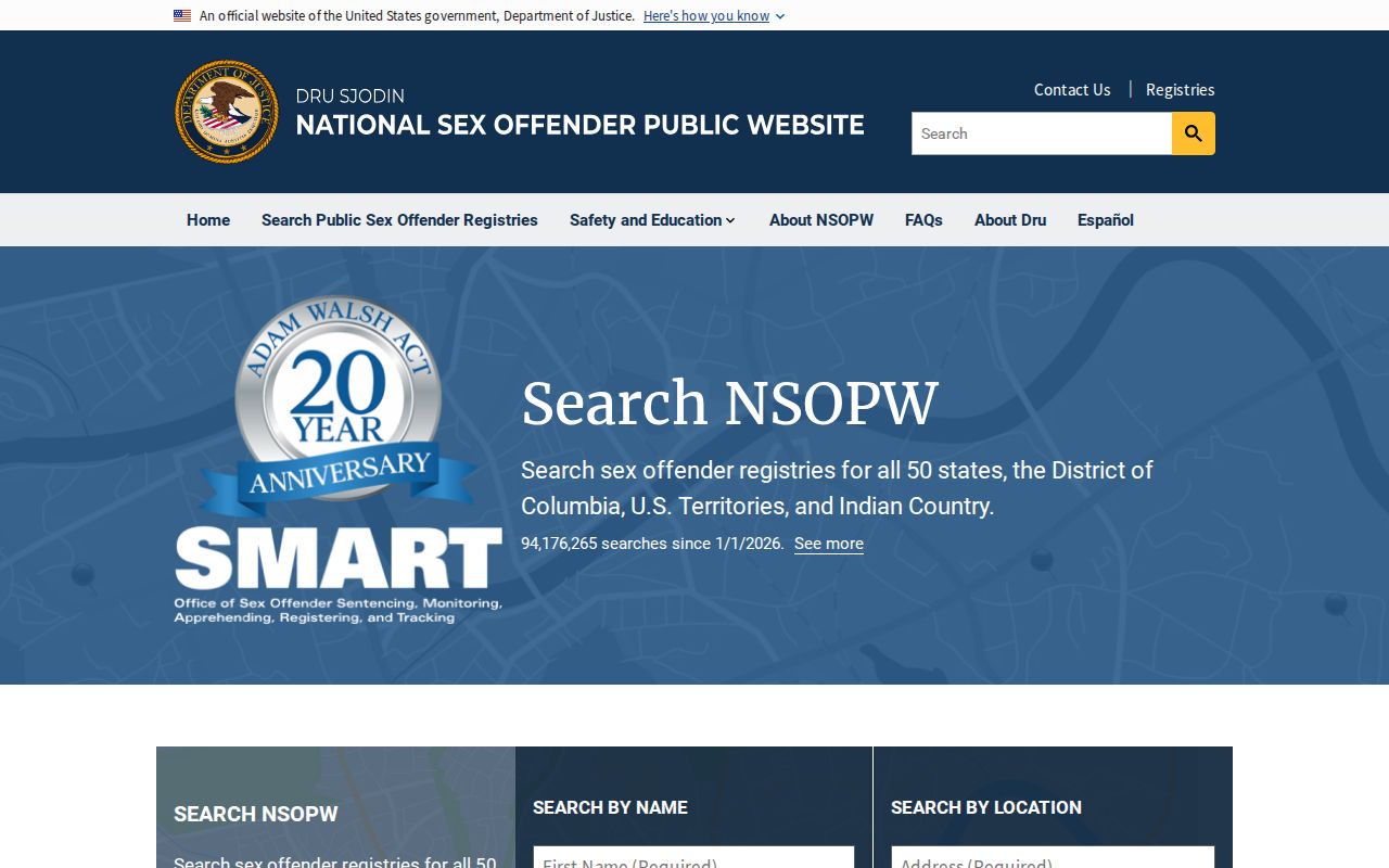Adams County sex offender lookup through national NSOPW