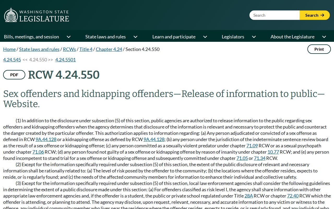Adams County sex offender registry community notification law